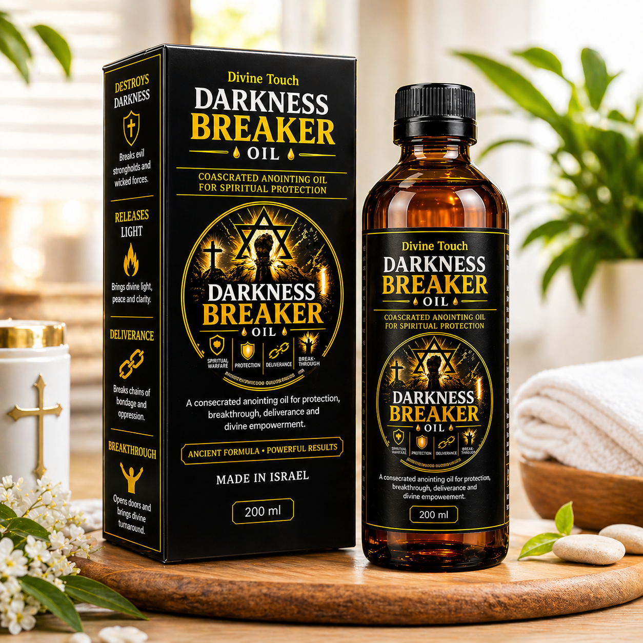 Darkness Breaker Oil — consecrated anointing oil made in Israel